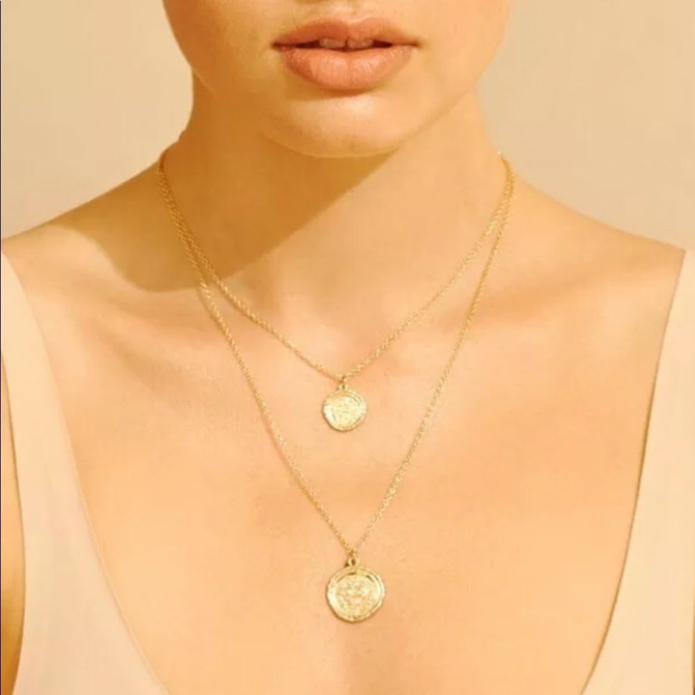 Amber Sceats Australia Coin Gold Layered Necklace